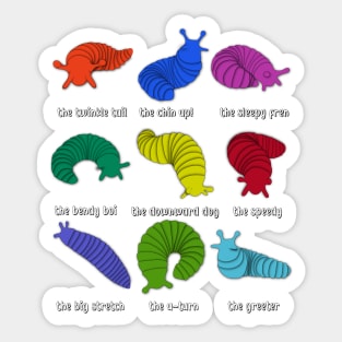 Slug Fidget Toy Funny Position Drawings Sticker